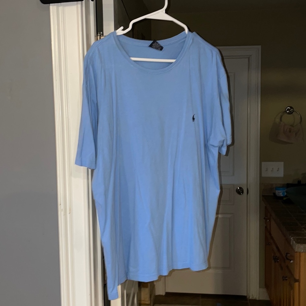 Blue polo shirt